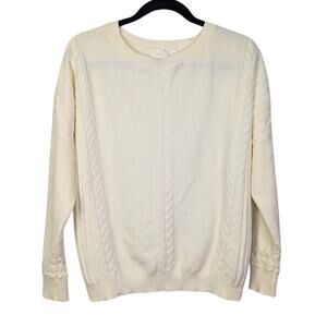 Cyrus Sweater Womens XL Cream Pullover Neutral Academia Ski Minimalist Knit